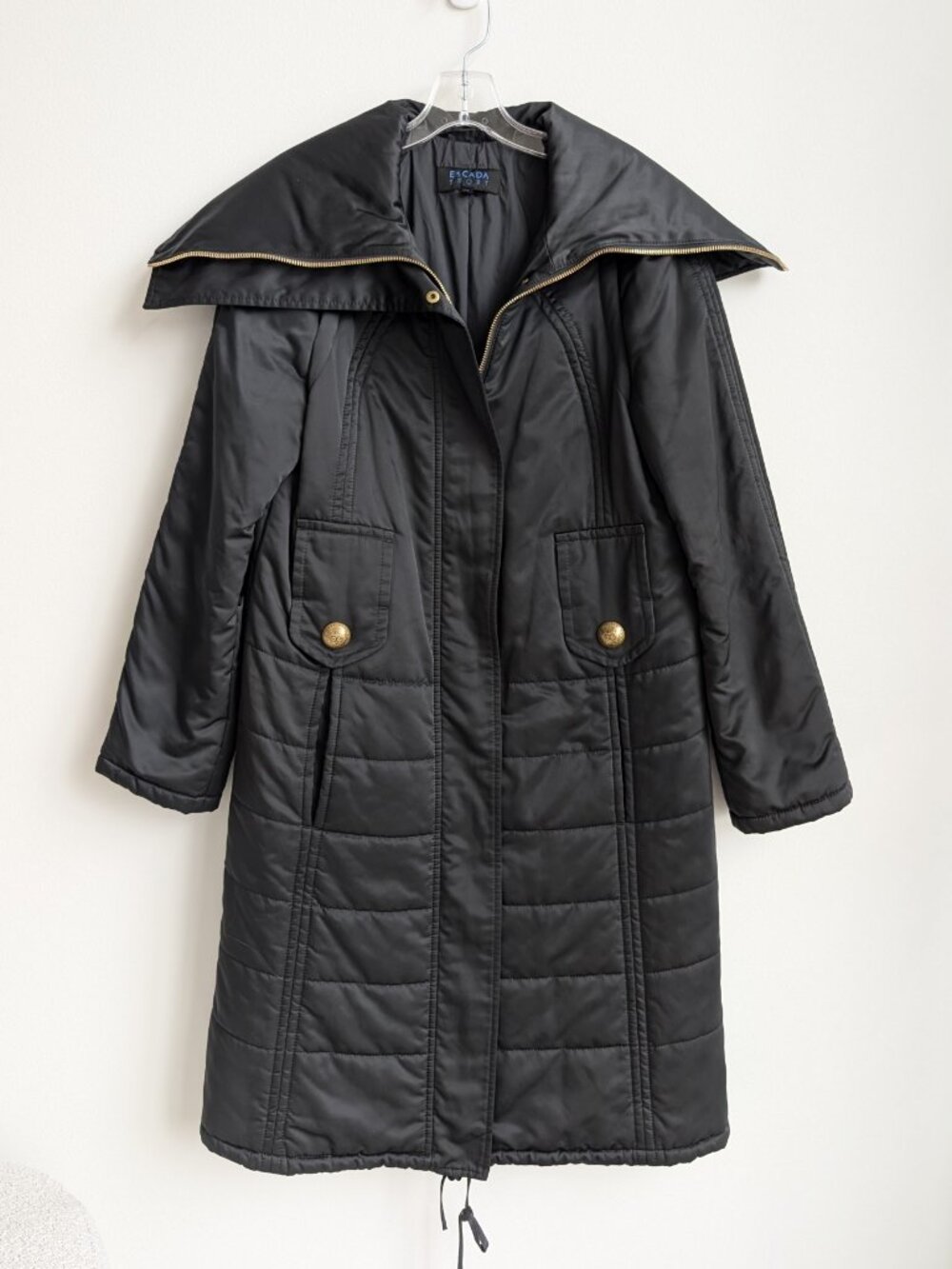 ESCADA Quilted Padded Long Coat | Size 36 (US 4)